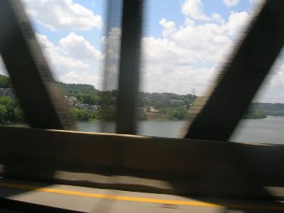 Crossing the 'Big Mac' bridge into Cincinnati.