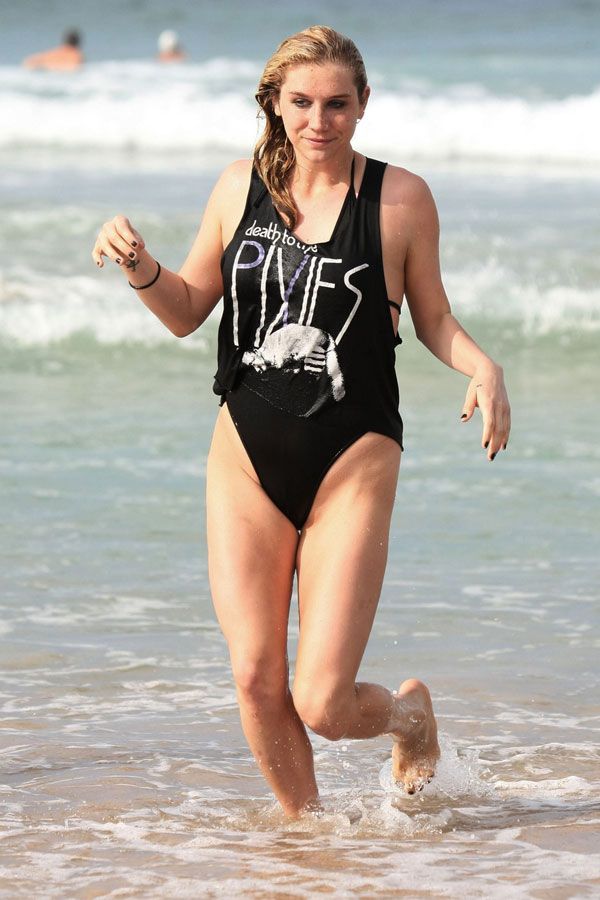 kesha bathing suit pictures 2011. Ke$ha goes 2 the beach in a