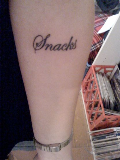 Best Coast also got a new tattoo which says'snacks
