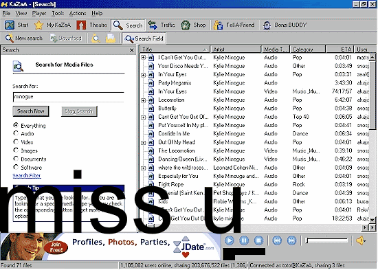 (This is a post about Kazaa.)