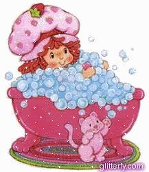 bubble_bath_strawberry_shortcake.gif strawberry shortcake taking bath image by mochi-cakie