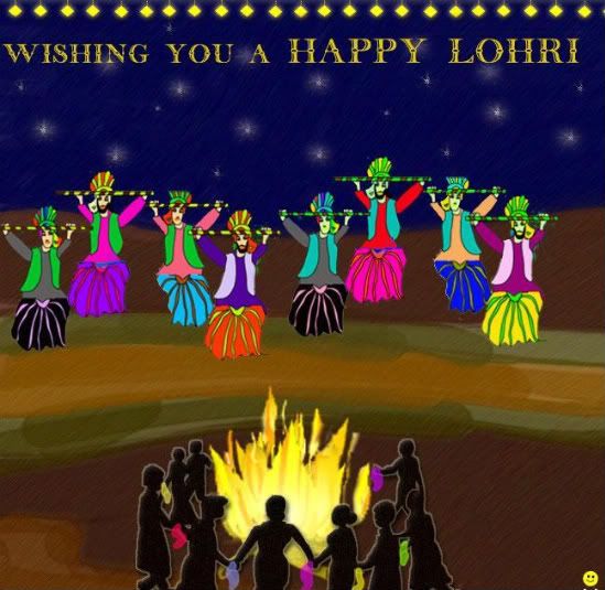 Greeting Cards For Lohri. A Happy Lohri Greetings