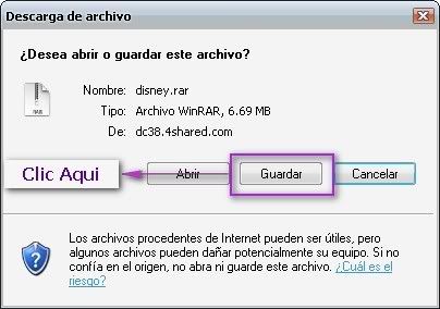Guardar o abrir