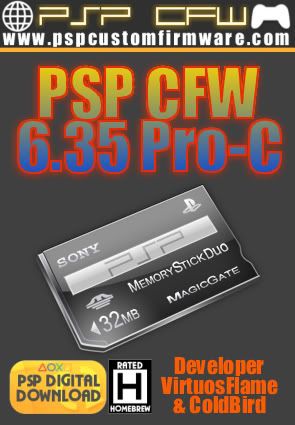 PSP Custom Firmware 6.35 PRO-C is currently in Work in Progress according to the developers behind the release of PSP CFW 6.35 Pro .