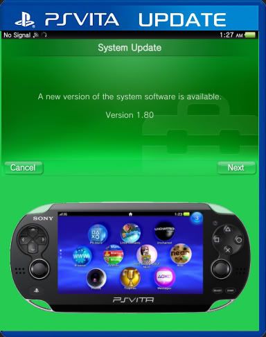 PS Vita Firmware 1.80 PS Vita Firmware 1.80 thumbnail