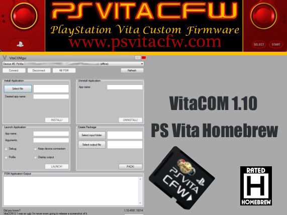 VitaCOM 1,10 - PS Vita miniaturas Homebrew