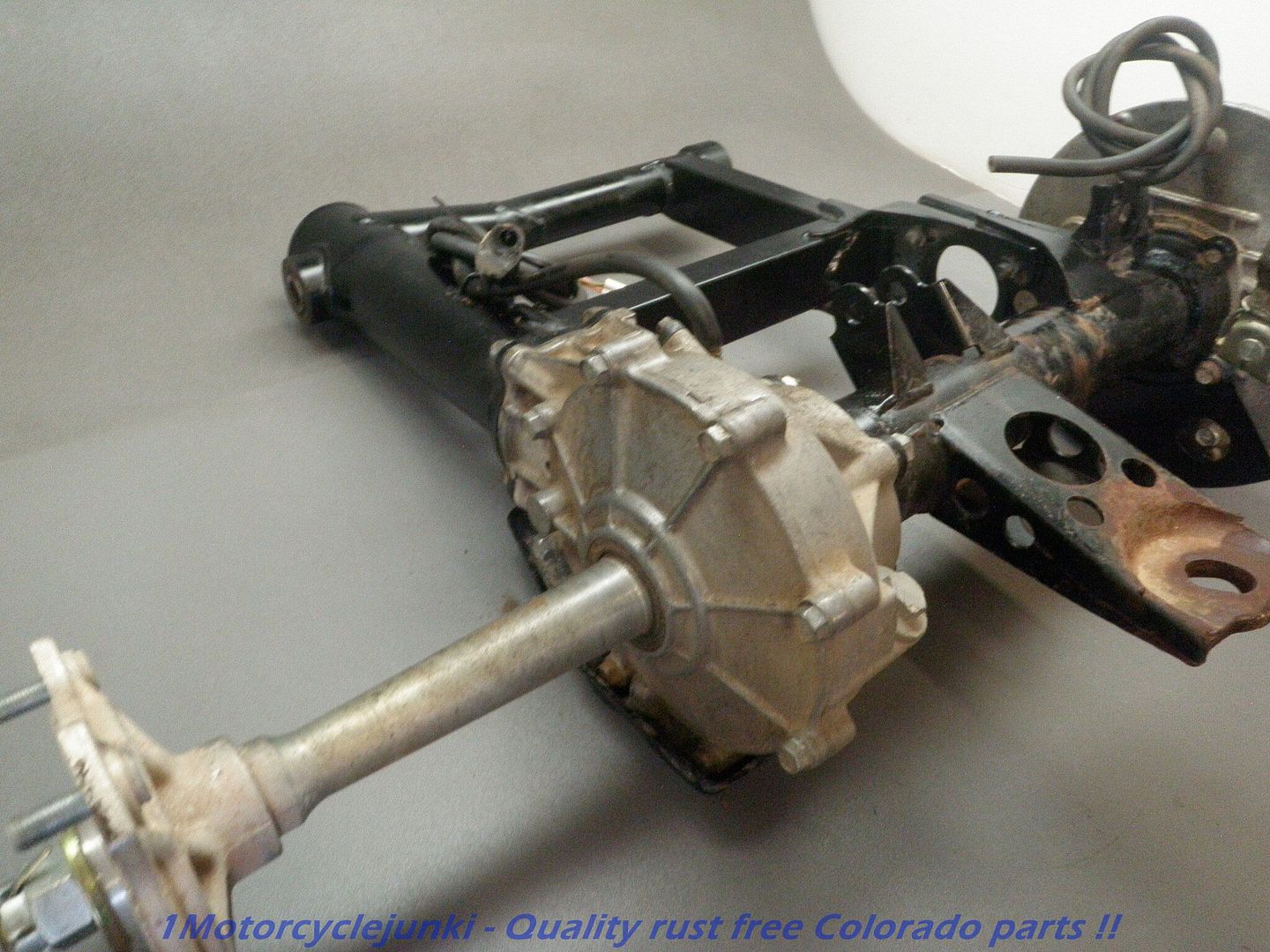 00 Kawasaki KVF 400 Prairie 4x4 rear differential diff brake drum swing