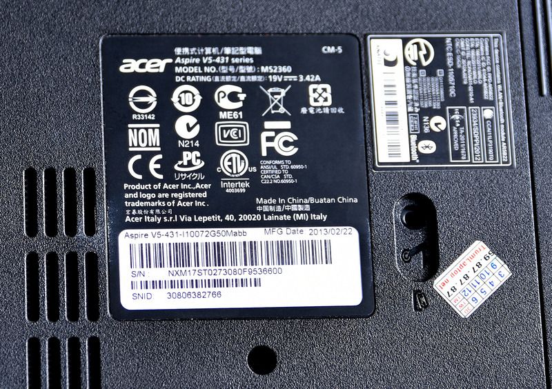 Laptop Acer V5-431 dòng untrabook mỏng đẹp - 8