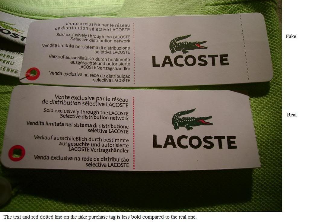 how to spot fake lacoste