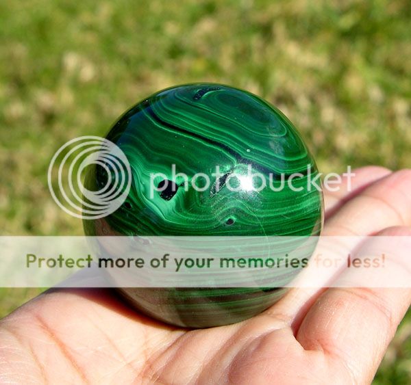 44mm Green MALACHITE CRYSTAL SPHERE GEM BALL Rare from Africa Congo 