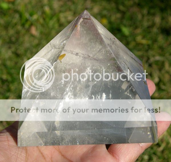 Huge Clear Rock Quartz Crystal Pyramid Healing  