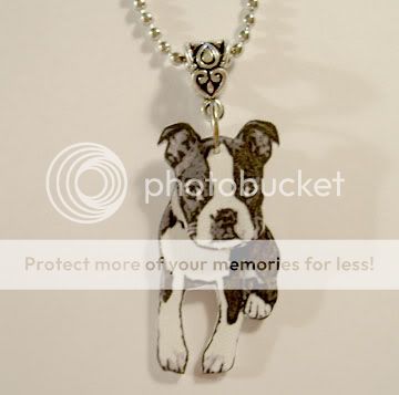 Boston Terrier Wiggly Head Pendant on 24 in. Ball Chain  