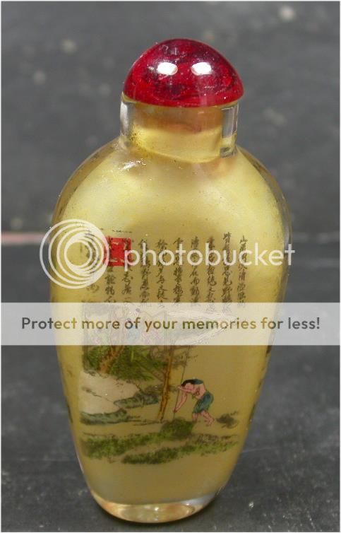 Chinese HAND Draw Glass Vase Snuff Bottle inside Painting 883358 