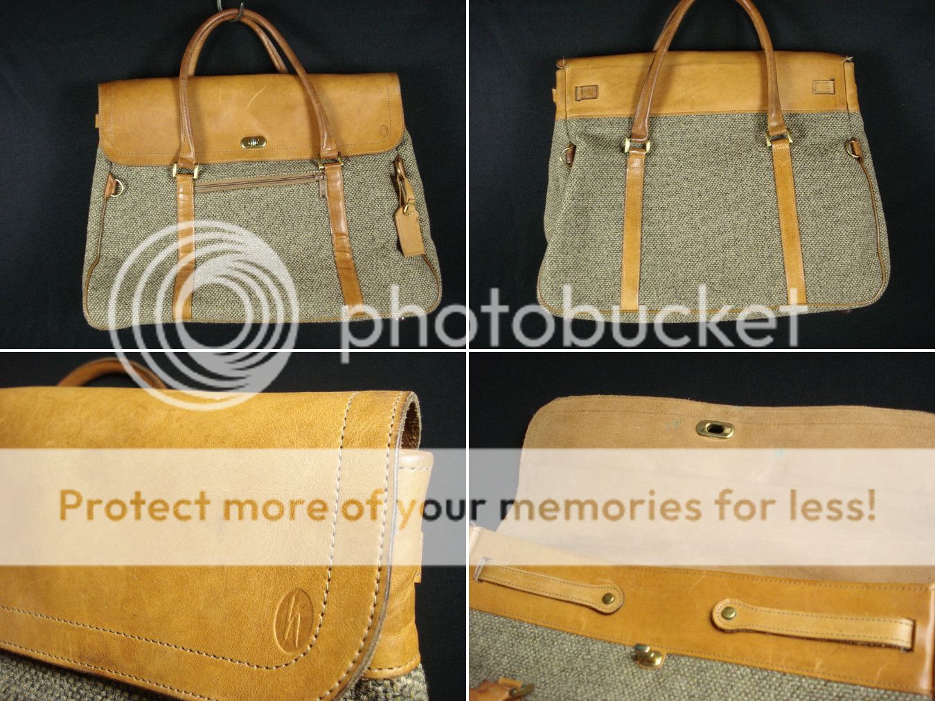 良品●hartmann/ハートマン/ツイードレザーボストンバッグ