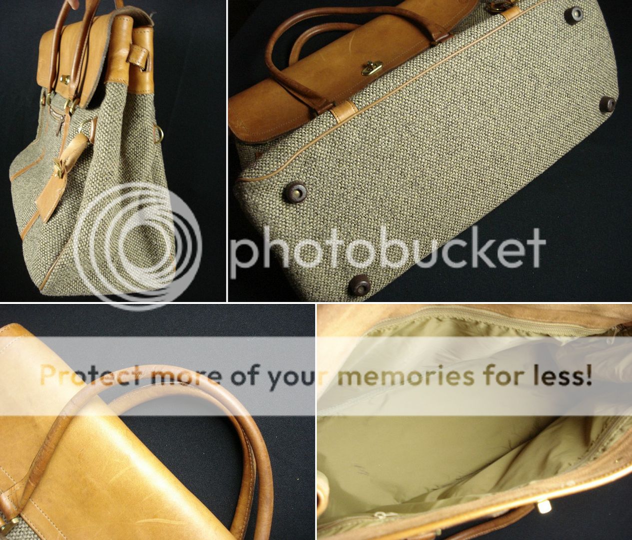 良品●hartmann/ハートマン/ツイードレザーボストンバッグ