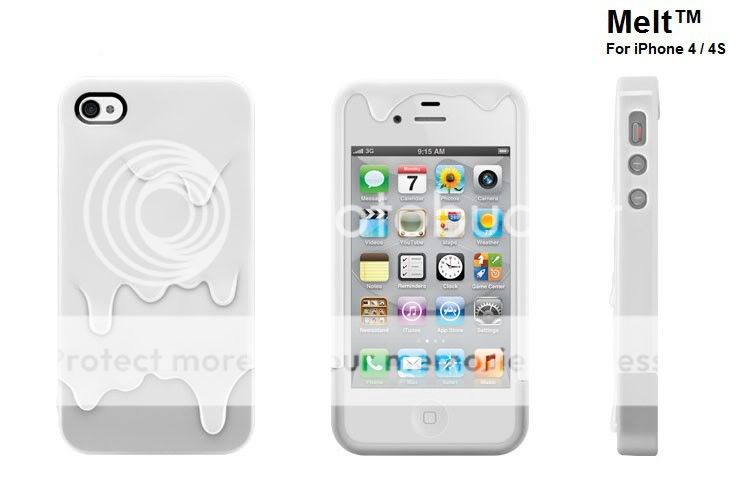 NIB White Vanillia Melting Ice cream Hard Case Cover For Apple iPhone 