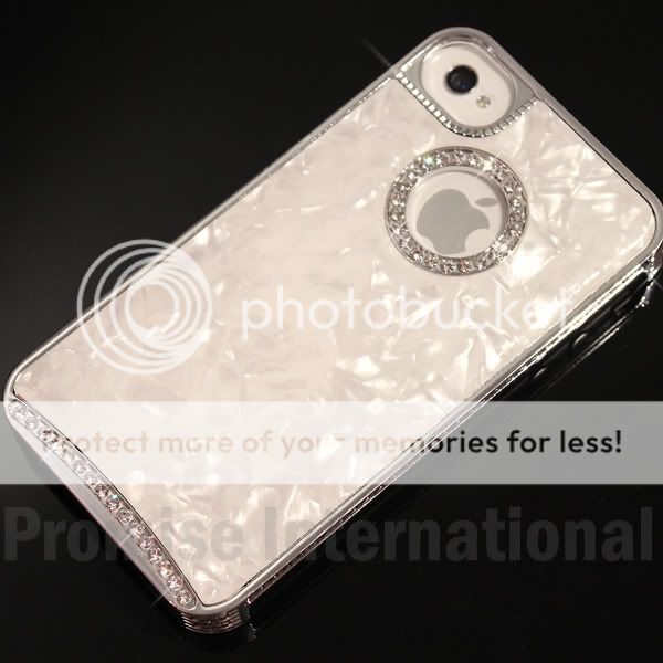   Crystal Marble Pattern Chrome Case Cover For iPhone 4 4G 4s  