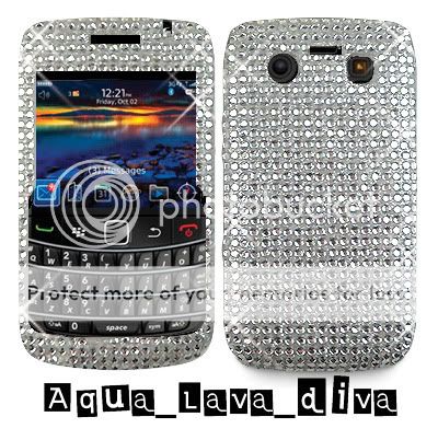 Silver Rhinestone Bling Cell Phone Case Cover ForBlackberry Bold 2 